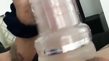 Hung inexperienced transgender girl fucks her toy (Huge Cock) - 13 image