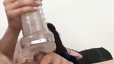 Hung inexperienced transgender girl fucks her toy (Huge Cock)