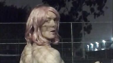 Astrid Apathy Night Time Public Display in Chastity - 13 image