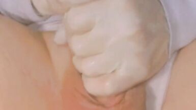 Tranny plays with her cock til she cums all over - 8 image