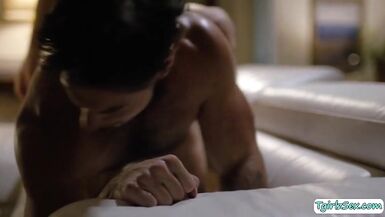 Busty brunette tranny Jade Venus sucks and fucks studs big cock - 12 image