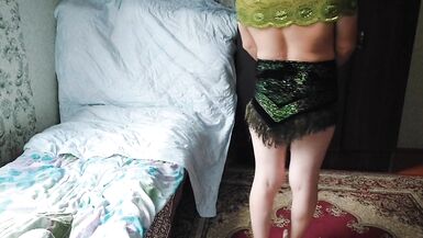 Arabic Hot Dancer Dress Shemale Cute Ladyboy White Kitty - 2 image