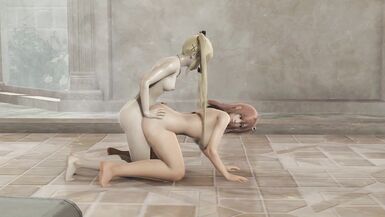 Futa Marie Rose fucks futa honoka with big ass doggy style - 3 image