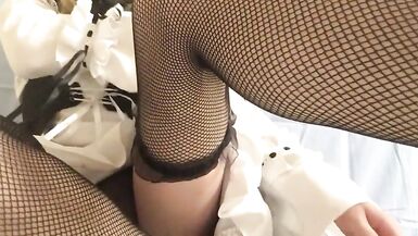 naughty femboy maid Clappykitten teasing and cumming for master - 3 image