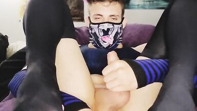 Trans fem Cinnie Lynx pleasures her hole with glass dildo - 7 image