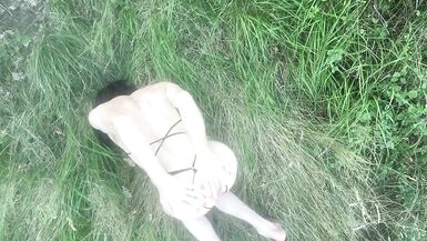 She pisses on herself in the woods - 4 image