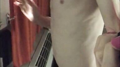 Astrid Apathy Limp Nude Exhib in Hotel Hallway