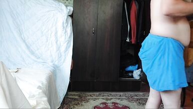 Boy to girl shemale blue skirt white legs - 11 image