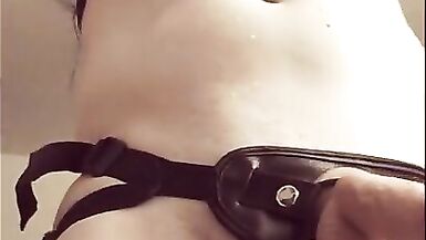 Football girl catches you in girls dressing room and fucks you with her two dicks - 9 image