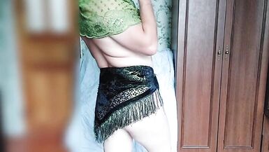 Booty Sexy Solo Striptease Shemale Dancd White Body Sexy Show Kitty - 4 image