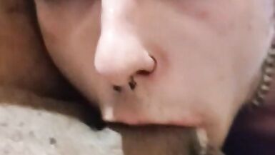 Slutty femboy gets facefucked by BBC daddy - 3 image