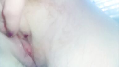 Clit Close-ups, FTM Soaps Up, Squeezes Tits Hard, Shaves Pussy, Masturbates Big Wet Clit - 11 image