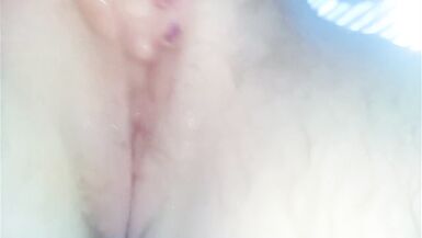 Clit Close-ups, FTM Soaps Up, Squeezes Tits Hard, Shaves Pussy, Masturbates Big Wet Clit - 9 image