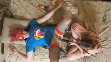 Sissy slut ass fucked dildo home - 1 image