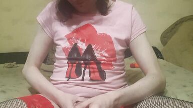 Sissy cute solo urethra sounding play with dick home - 11 image