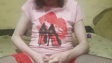 Sissy cute solo urethra sounding play with dick home - 12 image