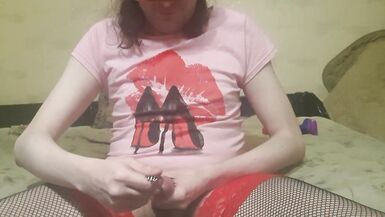 Sissy cute solo urethra sounding play with dick home - 6 image