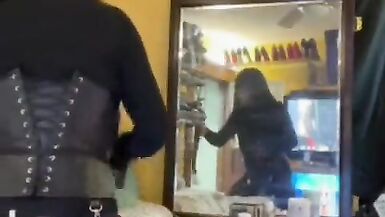 Dee-Sire able Assets in Sheer Black Silky Lingerie - 8 image