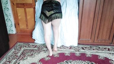 Stepsister trying slut dresses in her private room - 10 image