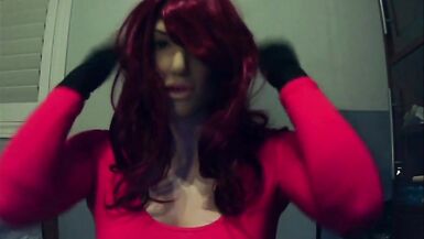 Killer Jane Pt4! Redhead Reni masturbates with her silicone pussy and plays with her tits! - 3 image