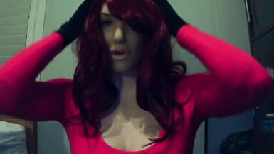 Killer Jane Pt4! Redhead Reni masturbates with her silicone pussy and plays with her tits! - 4 image