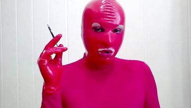 Smoking CIGARONNE BLACK Royal Slims 100s In RED Mask & Gloves Latex - 13 image