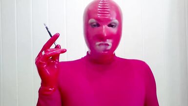 Smoking CIGARONNE BLACK Royal Slims 100s In RED Mask & Gloves Latex - 14 image