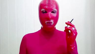 Smoking CIGARONNE BLACK Royal Slims 100s In RED Mask & Gloves Latex - 15 image
