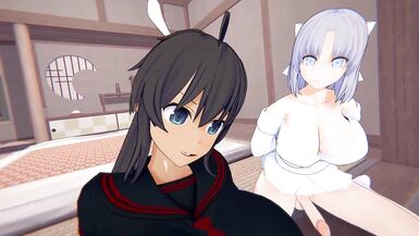 Senran Kagura - Futas Asuka Yumi Homura | Male taker POV - 2 image