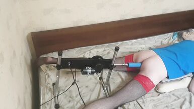 Crossdresser fucking machine real solo sex - 7 image