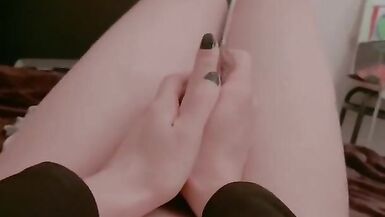 POV Trans Girl Cums From Anal Vibrator