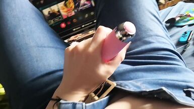 My first time being filmed! Solo playtime tease - 14 image