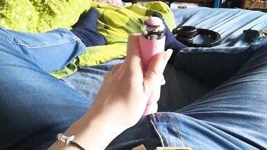 My first time being filmed! Solo playtime tease - 3 image