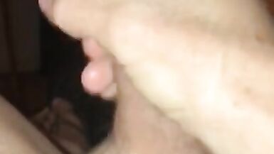 Filthy little big dick tranny slut masturbates in her own piss and cum until huge intense orgasm - 11 image