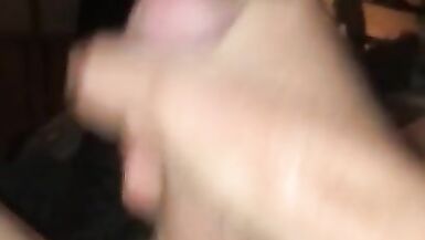 Filthy little big dick tranny slut masturbates in her own piss and cum until huge intense orgasm - 9 image