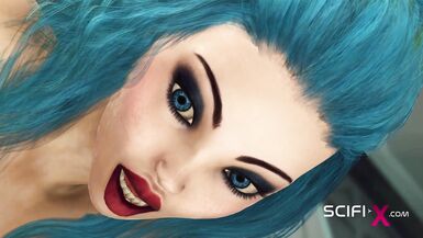 Futa alien plays with a inexperienced busty sexy hottie in the sci-fi lab - 15 image