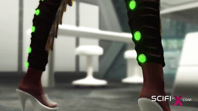 Futa alien plays with a inexperienced busty sexy hottie in the sci-fi lab - 3 image