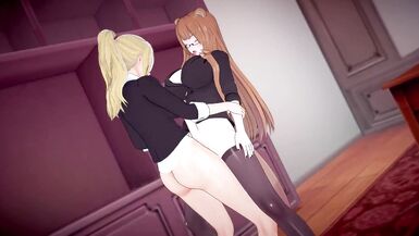 Office Busty Futas - Futa Samus x Futa Raphtalia 2