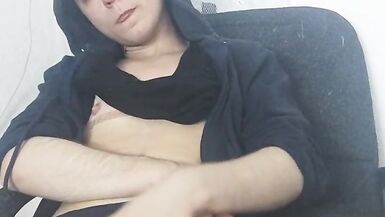 FtM trans boy  Innar jerking off before bedtime