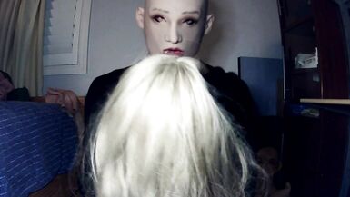 Bunny May Pt3! Female mask girl unmasks out of her bunny to double mask in May! - 8 image