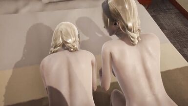 A2 FUTA X BLONDE OPERATOR LICKING DICK THREESOME FUCKED