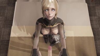 A2 FUTA X BLONDE OPERATOR LICKING DICK THREESOME FUCKED - 5 image