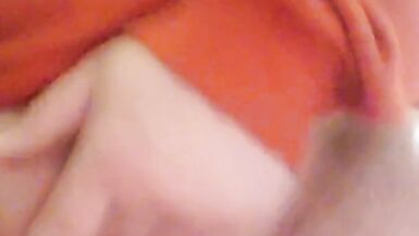 FTM fucks big dildo (cums hard) - 14 image