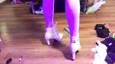 Astrid Apathy puts on Erotic Show in Thigh High Socks and Chastity - 15 image