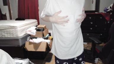 Trans girl wet shirt nipple orgasm - 2 image