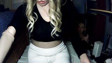 Bunny May Pt6! Female mask May girl puts on her female rubber hands! - 11 image