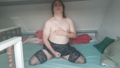 Horny femboy shamelessly fucks himself - 8 image