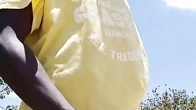 Flashing my black dick to strangers - 10 image