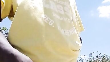 Flashing my black dick to strangers - 14 image