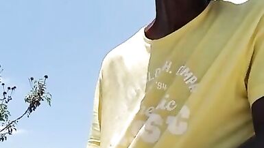 Flashing my black dick to strangers - 6 image